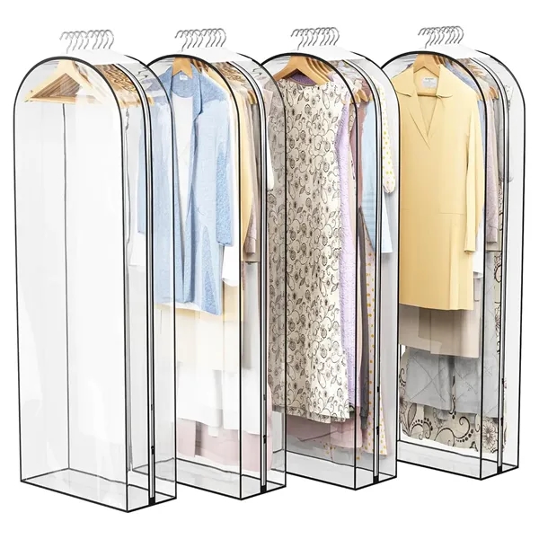 60 in Clear Garment Bag for Hanging Clothes - 60 in Clear Garment Bag for Hanging Clothes - Image 0 of 5