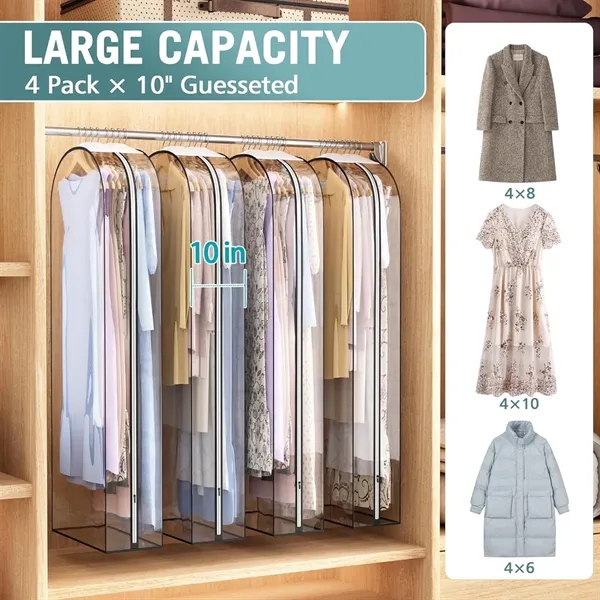 60 in Clear Garment Bag for Hanging Clothes - 60 in Clear Garment Bag for Hanging Clothes - Image 3 of 5