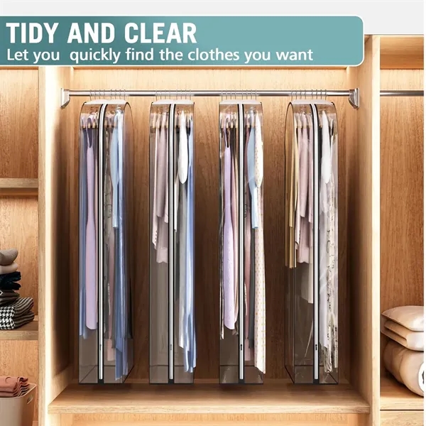 60 in Clear Garment Bag for Hanging Clothes - 60 in Clear Garment Bag for Hanging Clothes - Image 5 of 5