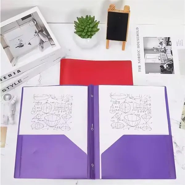 Poly Report Cover Folder with Clear Front and Color Back - Poly Report Cover Folder with Clear Front and Color Back - Image 4 of 6