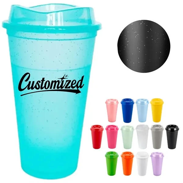 16Oz. Plastic Shaker Cup with Flip Lid in Assorted Colors - 16Oz. Plastic Shaker Cup with Flip Lid in Assorted Colors - Image 0 of 6