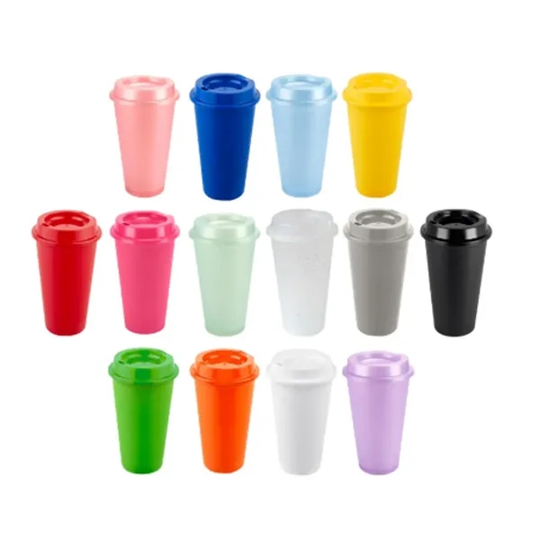 16Oz. Plastic Shaker Cup with Flip Lid in Assorted Colors - 16Oz. Plastic Shaker Cup with Flip Lid in Assorted Colors - Image 2 of 6