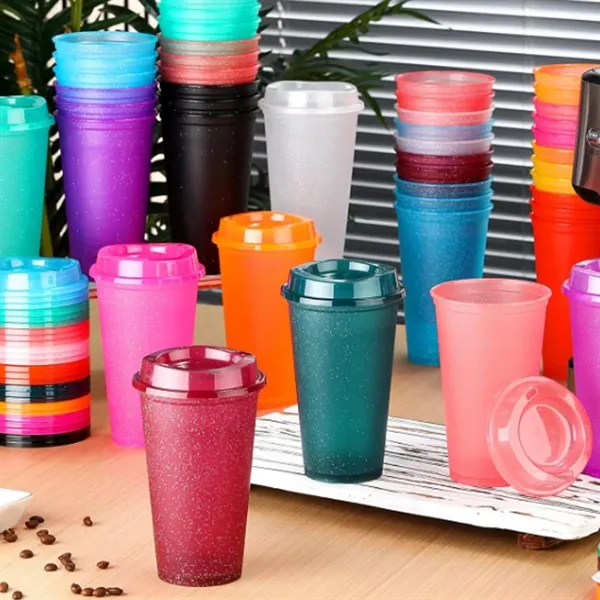 16Oz. Plastic Shaker Cup with Flip Lid in Assorted Colors - 16Oz. Plastic Shaker Cup with Flip Lid in Assorted Colors - Image 6 of 6