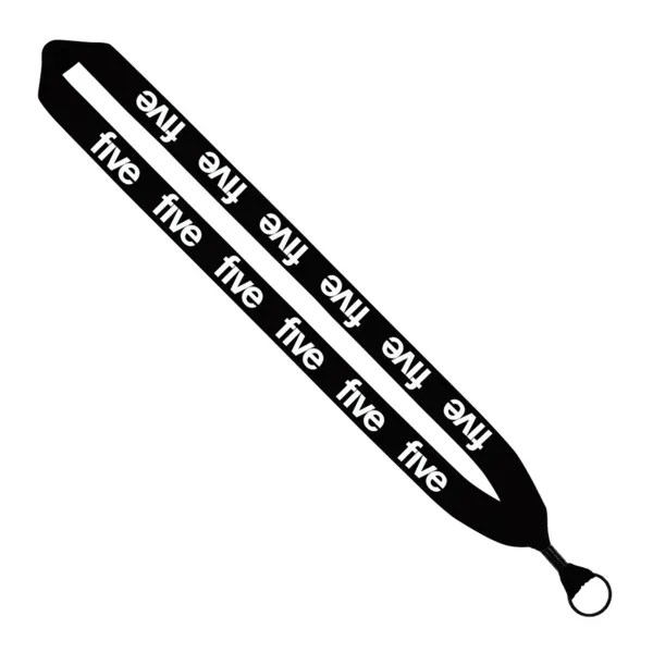 Custom 1" Cotton Lanyard w/ Metal Crimp & Split-Ring