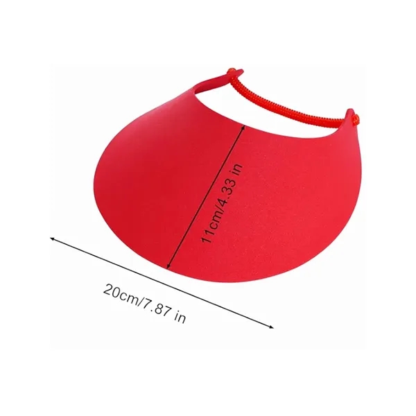 EVA Foam Sun Visor Hat with Elastic Strap for Outdoor Events - EVA Foam Sun Visor Hat with Elastic Strap for Outdoor Events - Image 1 of 5