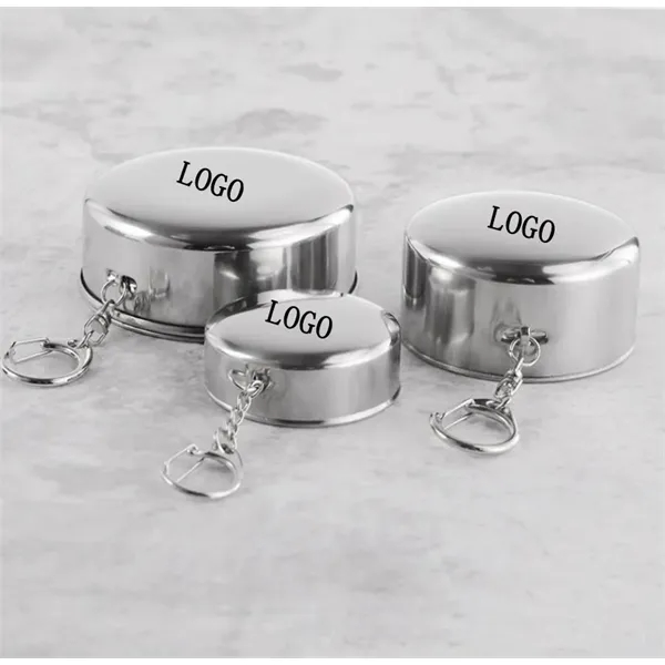 150ML Stainless Steel Telescopic Folding Mug With Keychain - 150ML Stainless Steel Telescopic Folding Mug With Keychain - Image 1 of 1