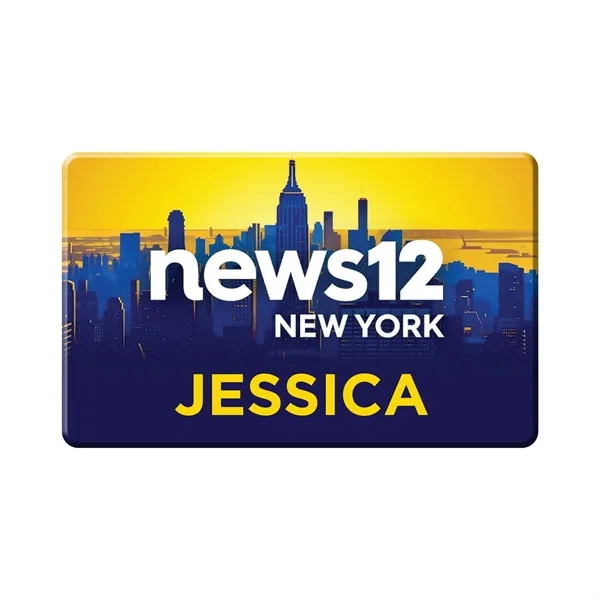 Custom 2.25" x 3.625" Rectangle Name Badge