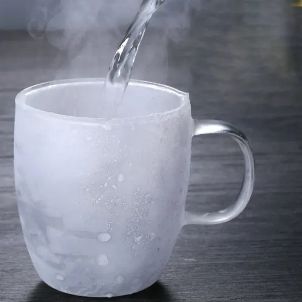 Double Wall Insulated Glass Coffee Mug with Handle - Double Wall Insulated Glass Coffee Mug with Handle - Image 2 of 4