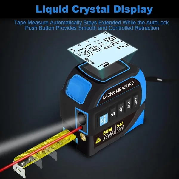 Rechargeable 3-in-1 Laser Measure Tape - Rechargeable 3-in-1 Laser Measure Tape - Image 4 of 6