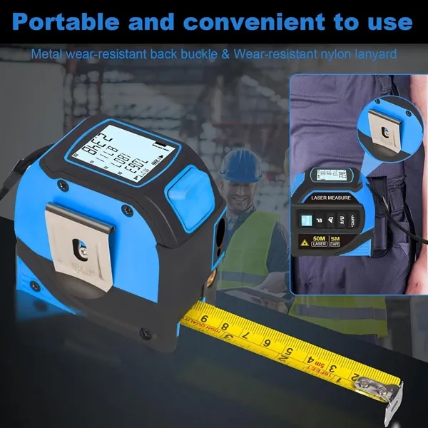 Rechargeable 3-in-1 Laser Measure Tape - Rechargeable 3-in-1 Laser Measure Tape - Image 6 of 6