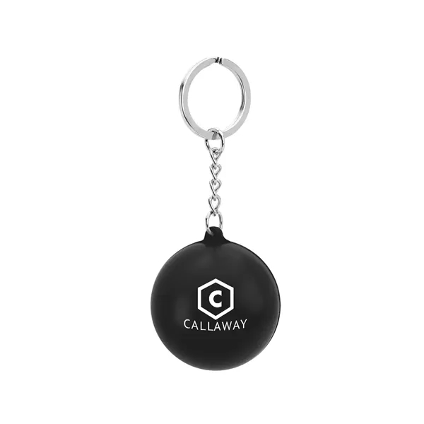 Round PU Stress Reliever Keychain - Round PU Stress Reliever Keychain - Image 1 of 12