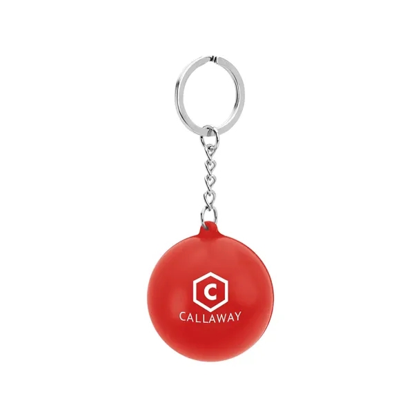 Round PU Stress Reliever Keychain - Round PU Stress Reliever Keychain - Image 4 of 12