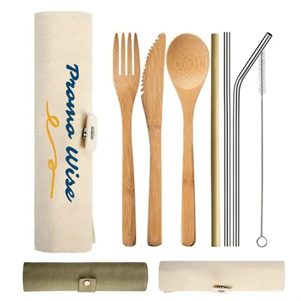 Sustainable Thick Eco-Friendly Bamboo Cutlery Set - Sustainable Thick Eco-Friendly Bamboo Cutlery Set - Image 0 of 4