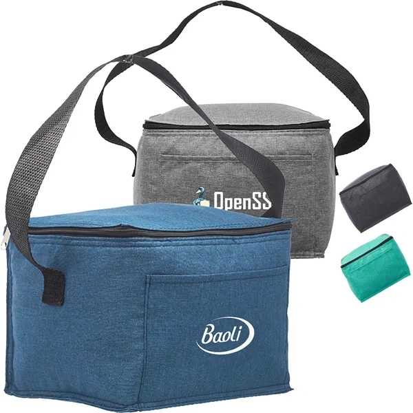 Heathered 6-Can Insulated Cooler Lunch Bag - Heathered 6-Can Insulated Cooler Lunch Bag - Image 0 of 6