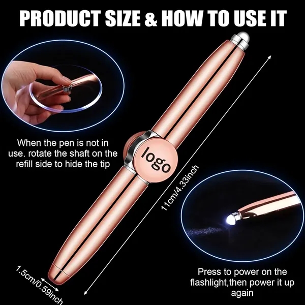Fidget Spinner Pen with LED Light - Fidget Spinner Pen with LED Light - Image 1 of 5
