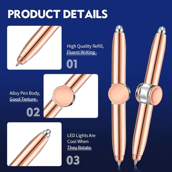 Fidget Spinner Pen with LED Light - Fidget Spinner Pen with LED Light - Image 3 of 5