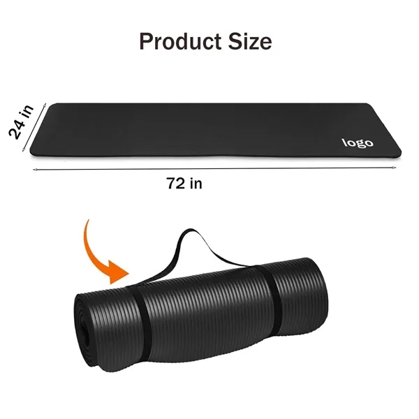 Extra Thick Exercise Yoga Mat with Carrying Strap - Extra Thick Exercise Yoga Mat with Carrying Strap - Image 1 of 4