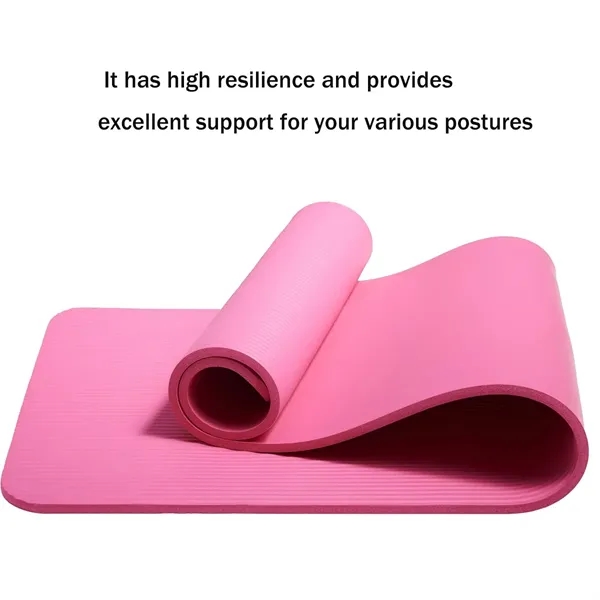 Extra Thick Exercise Yoga Mat with Carrying Strap - Extra Thick Exercise Yoga Mat with Carrying Strap - Image 3 of 4