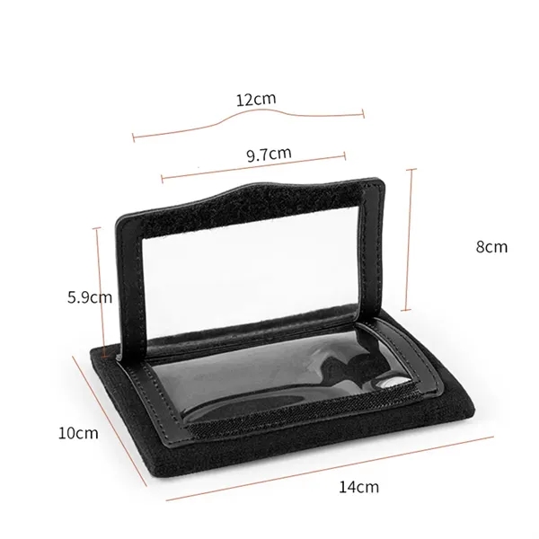 Clear Window Arm Badge Holder Wallet with Pocket - Clear Window Arm Badge Holder Wallet with Pocket - Image 1 of 1