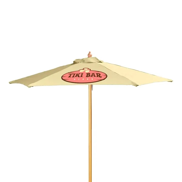 7' Wood Market Umbrella Kit (1 Imprints) - 7' Wood Market Umbrella Kit (1 Imprints) - Image 0 of 23