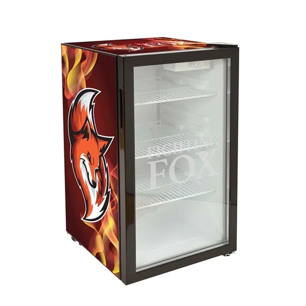 80L Large Countertop Fridge with Wrap and Door Glass Etching - 80L Large Countertop Fridge with Wrap and Door Glass Etching - Image 0 of 2