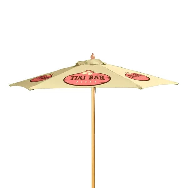 7' Wood Market Umbrella Kit (6 Imprints)