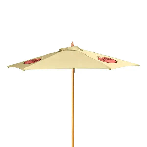 Custom 7' Wood Market Umbrella Kit (3 Imprints)
