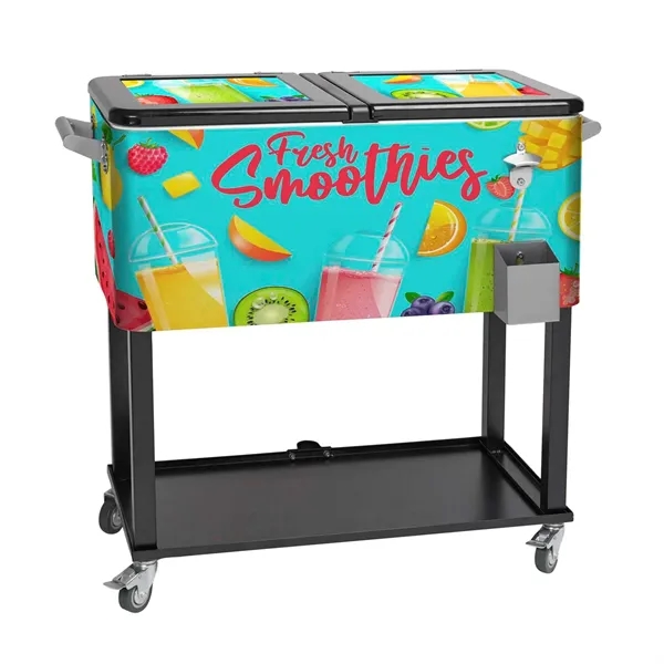 Rolling Cooler Vending Cart, Wrap Graphic & Lid Decals - Rolling Cooler Vending Cart, Wrap Graphic & Lid Decals - Image 0 of 6