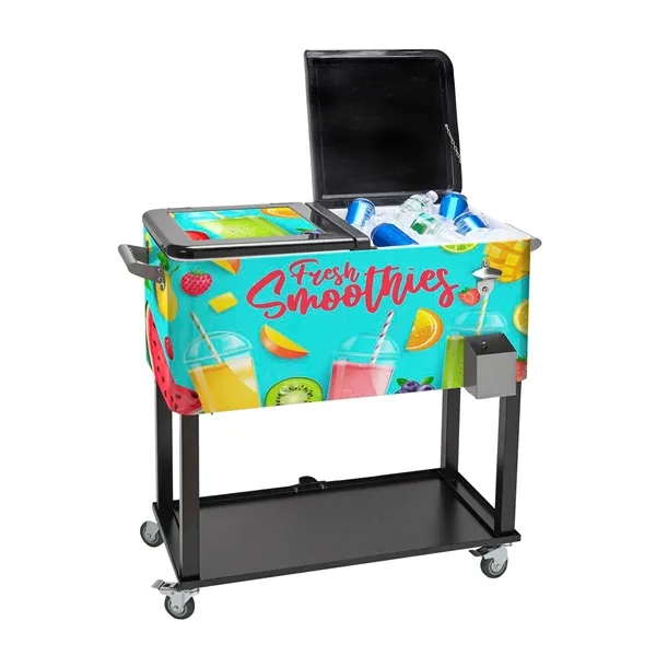 Rolling Cooler Vending Cart, Wrap Graphic & Lid Decals - Rolling Cooler Vending Cart, Wrap Graphic & Lid Decals - Image 2 of 6