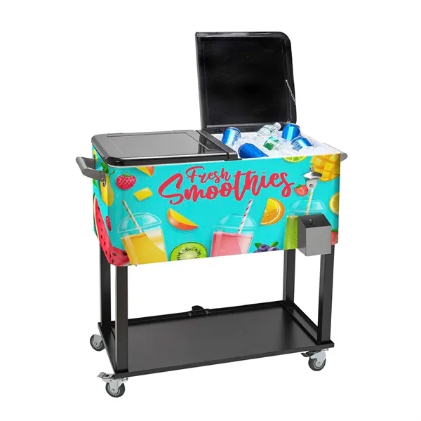 Rolling Cooler Vending Cart, Wrap Graphic - Rolling Cooler Vending Cart, Wrap Graphic - Image 2 of 5