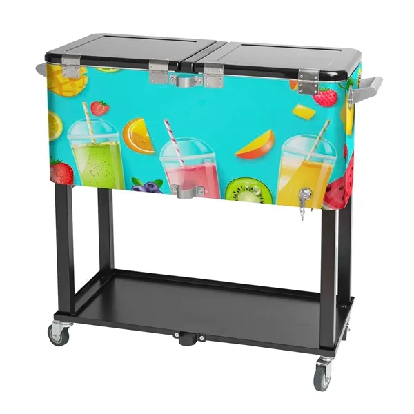 Rolling Cooler Vending Cart, Wrap Graphic - Rolling Cooler Vending Cart, Wrap Graphic - Image 3 of 5