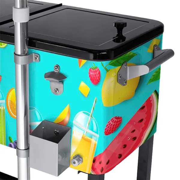 Rolling Cooler Vending Cart, Wrap Graphic - Rolling Cooler Vending Cart, Wrap Graphic - Image 4 of 5