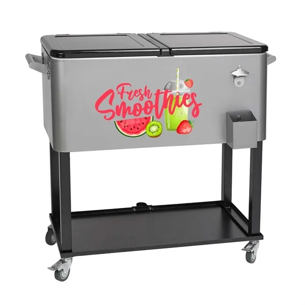 Rolling Cooler Vending Cart, Front Imprint - Rolling Cooler Vending Cart, Front Imprint - Image 0 of 5