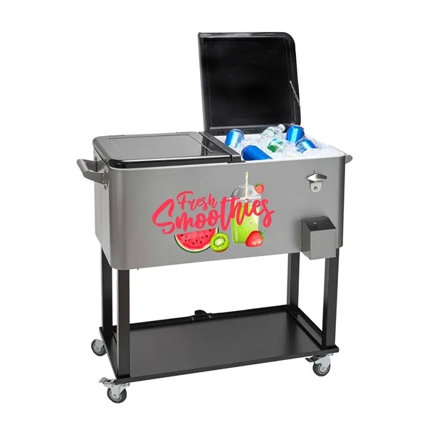 Rolling Cooler Vending Cart, Front Imprint - Rolling Cooler Vending Cart, Front Imprint - Image 2 of 5