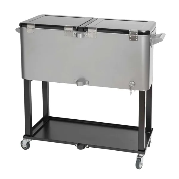 Rolling Cooler Vending Cart, Front Imprint - Rolling Cooler Vending Cart, Front Imprint - Image 3 of 5