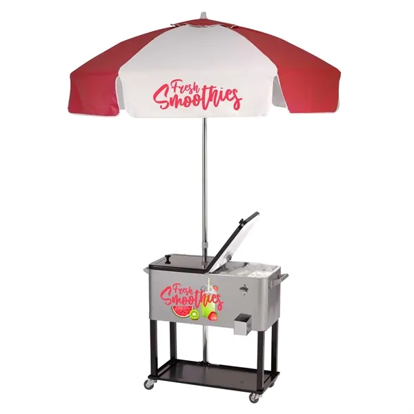 Rolling Cooler Vending Cart, Front Imprint - Rolling Cooler Vending Cart, Front Imprint - Image 5 of 5