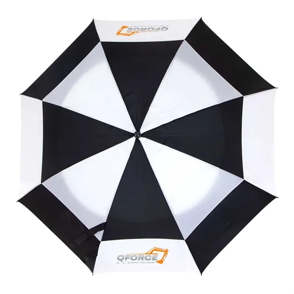 Challenger Checkerboard Panels Umbrella  (2 Imprints) - Challenger Checkerboard Panels Umbrella  (2 Imprints) - Image 2 of 11