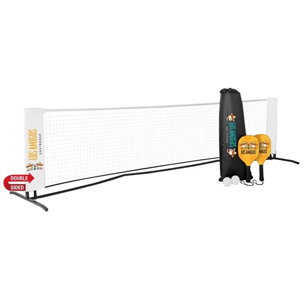 Pickleball Set Plus with Net, Imprinted Net & SS Paddles - Pickleball Set Plus with Net, Imprinted Net & SS Paddles - Image 0 of 6