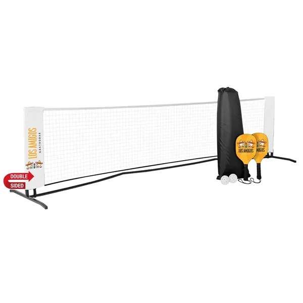 Pickleball Set, Imprinted Net & Single-Sided Paddles - Pickleball Set, Imprinted Net & Single-Sided Paddles - Image 0 of 6