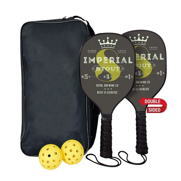 Pickleball Set with Double-Sided Paddles - Pickleball Set with Double-Sided Paddles - Image 0 of 1