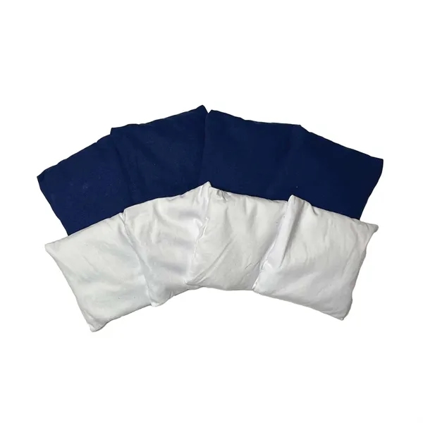 Wood Cornhole Plus, 4 Navy & White Bean Bags - Wood Cornhole Plus, 4 Navy & White Bean Bags - Image 1 of 2
