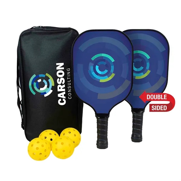Deluxe Pickleball Plus Set Double-Sided Paddles - Deluxe Pickleball Plus Set Double-Sided Paddles - Image 0 of 2