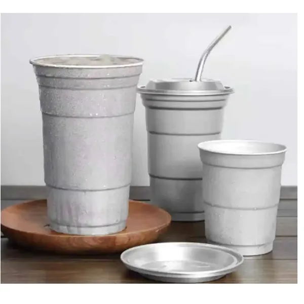 16oz Reusable Aluminum Cups Recyclable Metal Party Drinkware - 16oz Reusable Aluminum Cups Recyclable Metal Party Drinkware - Image 3 of 4