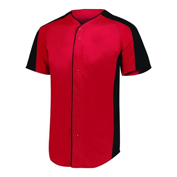 Augusta Sportswear Men's Full Button Baseball Jersey - Augusta Sportswear Men's Full Button Baseball Jersey - Image 6 of 10