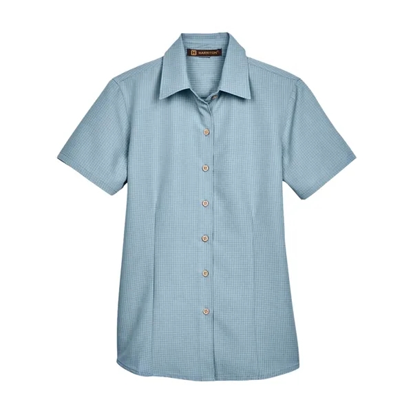 Harriton Women's Barbados Textured Camp Shirt - Harriton Women's Barbados Textured Camp Shirt - Image 3 of 20