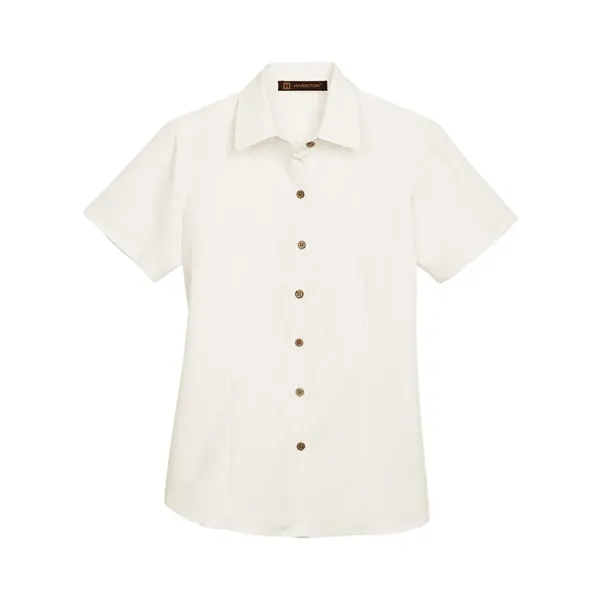 Harriton Women's Barbados Textured Camp Shirt - Harriton Women's Barbados Textured Camp Shirt - Image 5 of 20