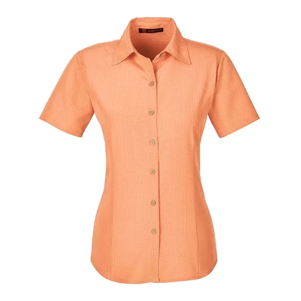 Harriton Women's Barbados Textured Camp Shirt - Harriton Women's Barbados Textured Camp Shirt - Image 11 of 20