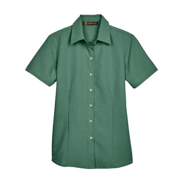 Harriton Women's Barbados Textured Camp Shirt - Harriton Women's Barbados Textured Camp Shirt - Image 13 of 20