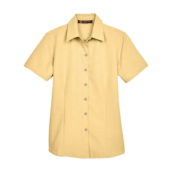 Harriton Women's Barbados Textured Camp Shirt - Harriton Women's Barbados Textured Camp Shirt - Image 17 of 20