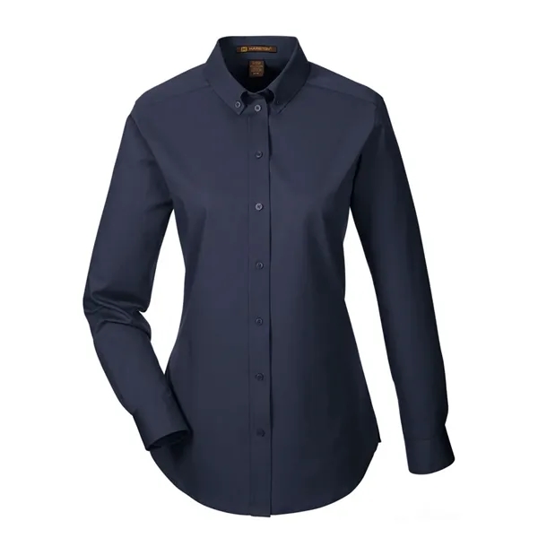 Harriton Women's Foundation Cotton Twill Shirt with Teflon - Harriton Women's Foundation Cotton Twill Shirt with Teflon - Image 3 of 5
